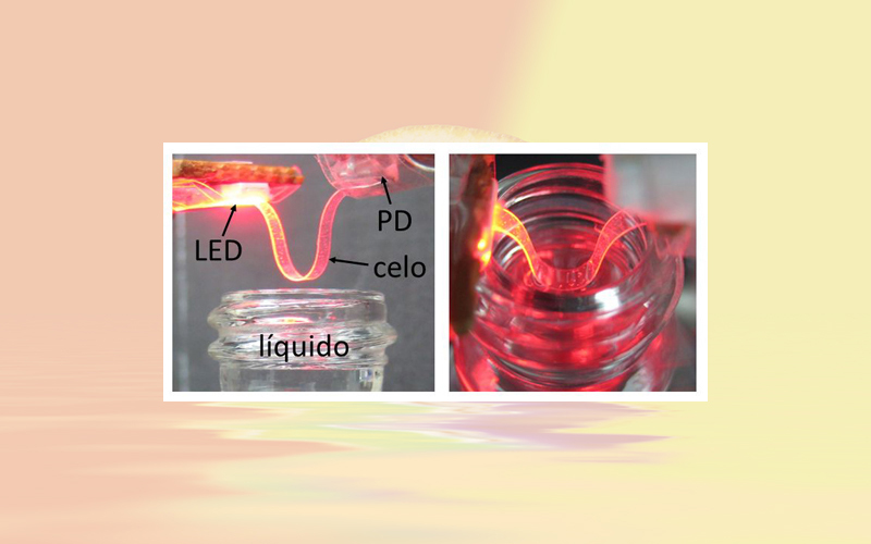 Flexible optical sensors to control the quality of beverages and environmental parameters