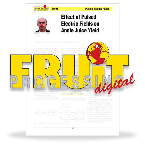 Effect of pulsed electric fields on apple juice yield
