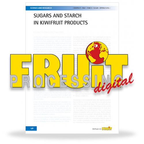 Sugars and starch in kiwifruit products FRUIT PROCESSING magazine