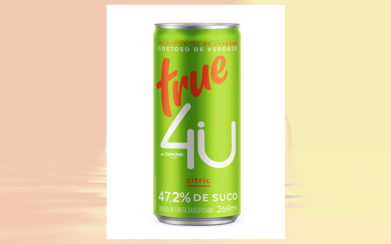 Danone unveils new „4U“ line of carbonated juices and teas in Brazil in sleek style beverage cans