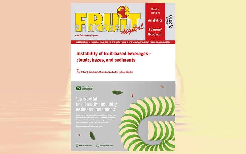 Instability of fruit-based beverages – clouds, hazes, and sediments
