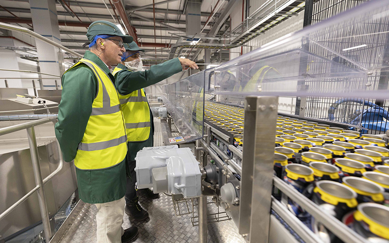 Rugby MP officially opens Britvic’s new state of the art canning line
