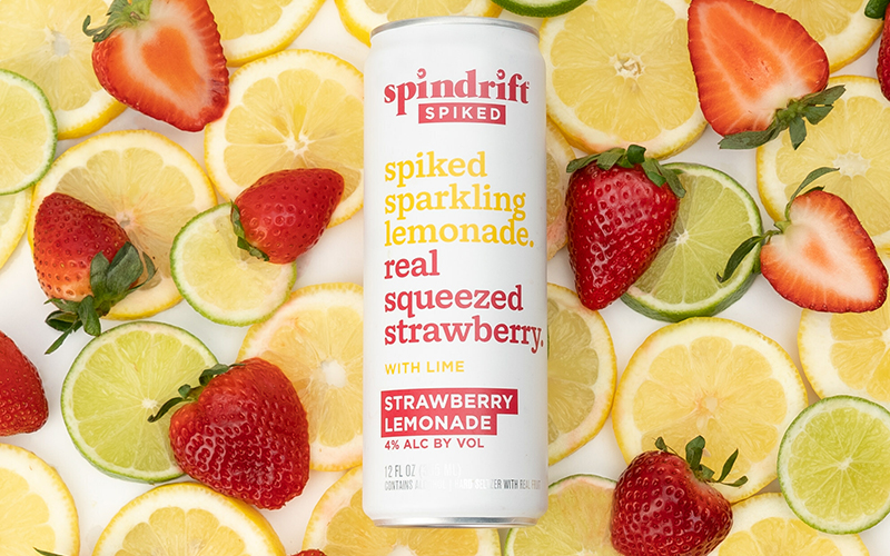 Spindrift Spiked launches Spiked Strawberry Lemonade and brings Hard Sparkling Water back to its roots