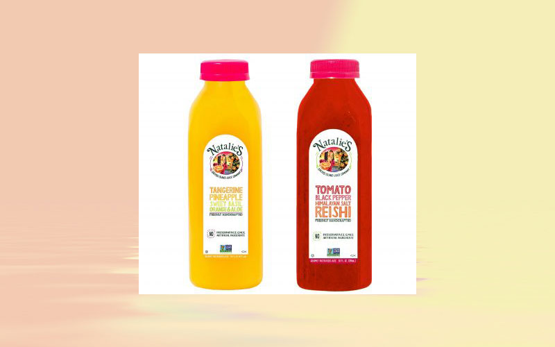 Natalie’s Juice Company introduces two new blends: Fresh pressed Tomato Reishi and Tangerine Pineapple Aloe Juice