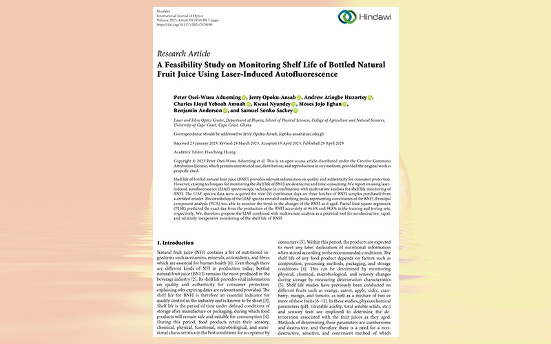 A feasibility study on monitoring shelf life of bottled natural fruit juice using laser-induced autofluorescence