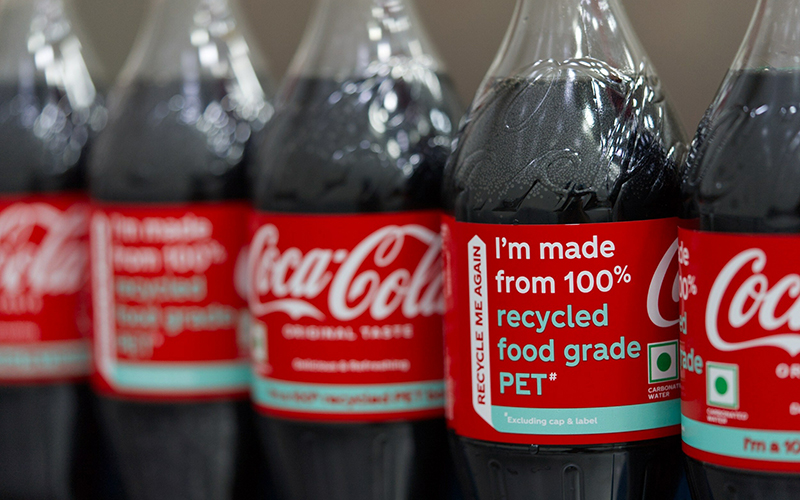 Coca-Cola India launches 100 % recycled PET bottles in the carbonated beverage category