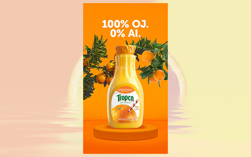 Tropicana removes the letters "AI" from their name since there is nothing artificial in Tropicana Pure Premium orange juice