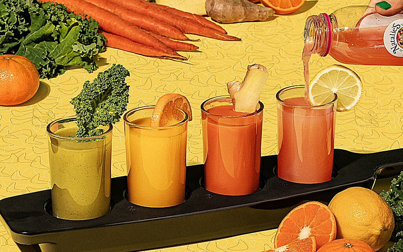 Natalie's Juices and The Friendly Toast launch winter "Immunity Flight" a seasonal mocktail menu built to bolster seasonal wellness