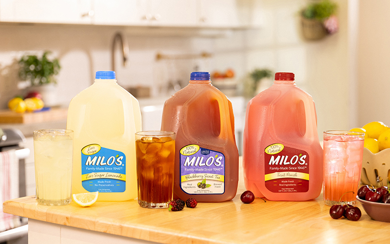 Milo’s expands beverage portfolio with Fruit Punch, Zero Sugar Lemonade and Limited Edition Blackberry Sweet Tea
