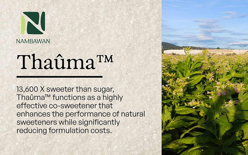 Nambawan Spain launches Thaûma<sup>™</sup>, a natural sweetener designed to transform sugar reduction in beverage products